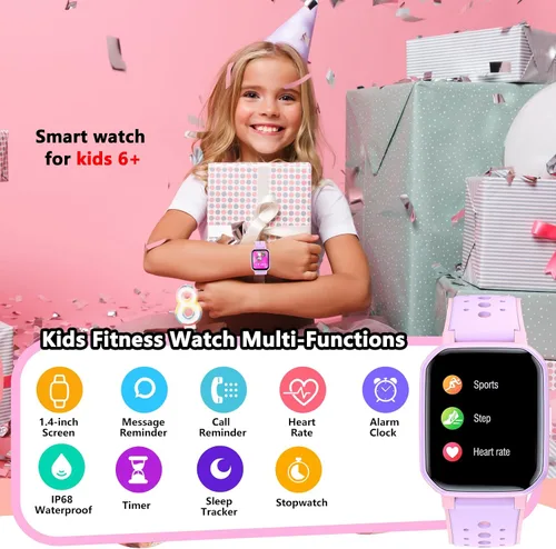 Vista 2 de Reloj inteligente para niños y adolescentes, no necesita teléfono, rastreador de actividad física para niños y niñas, reloj con 19 modos deportivos