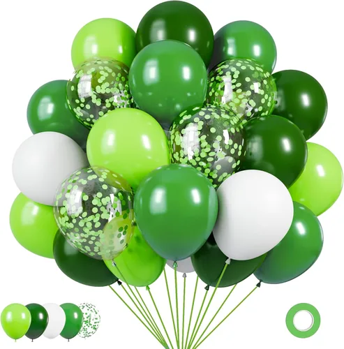 Vista 20 de Globos negros y metálicos plateados, 50 piezas de globos negros y plateados de 12 pulgadas, globos para fiestas para cumpleaños, graduación, Año