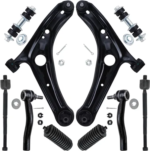 Vista 38 de Detroit Axle - Kit de suspensión delantera de 10 piezas para Jeep 2002-2004