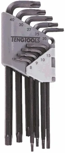 Vista 2 de Teng Tools Juego de llaves Torx de grado industrial, 9 piezas, color negro (TX8 - TX40) - 1479TX