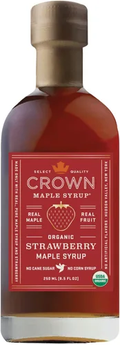 Vista 6 de Crown Maple Jarabe de arce orgánico de arándanos, 8.5 onzas líquidas, panqueques, gofres, cócteles, adobos de sabor