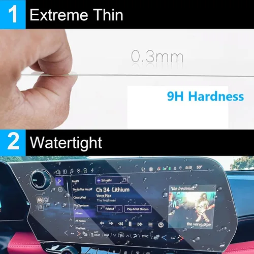 Vista 3 de TTCR-II Protector de pantalla compatible con Chevy Blazer EV 2024-2025, pantalla de navegación transversal, para Blazer EV 2024-2025, protector