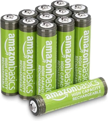 Vista 10 de Amazon Basics - Paquete de 4 pilas recargables AAA NiMH de alta capacidad de 850 mAh, 1.2V, recarga hasta 500 veces, precargadas