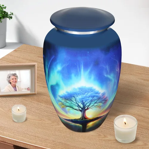 Vista 5 de M MEILINXU Urna para cenizas para adultos, hombre o mujer, urnas de cremación para cenizas humanas, hombre y mujer adultos, decoración funeraria