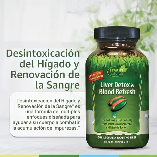 Vista 5 de Irwin Naturals Desintoxicación hepática y actualización de sangre con cardo