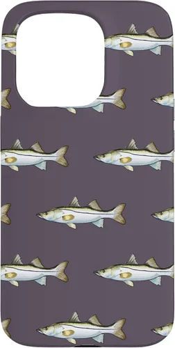 Vista 14 de Grey Snook Pattern Saltwater Fish Case for iPhone 17