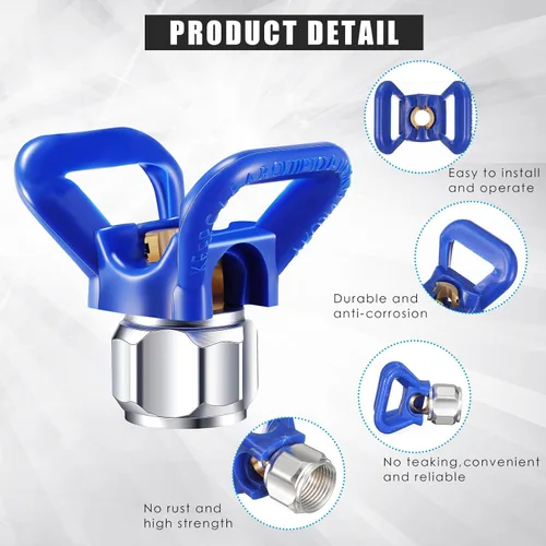 Vista 3 de LWarranty - 9 puntas de pulverización de pintura sin aire, punta de aerosol reversible, boquilla de pulverización sin aire y extensión de punta