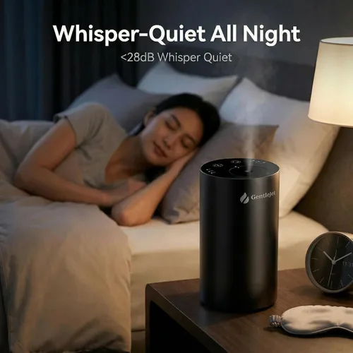 Vista 4 de GentleJet LiteMist Difusor de aroma recargable sin agua para dormitorio, oficina y automóvil, niebla de aceite esencial de aire frío, cuerpo
