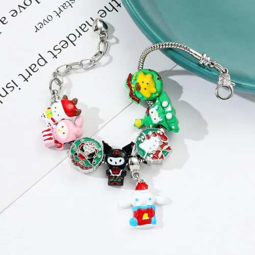 Vista 7 de WENZHUINS Juego de pulseras con dijes, pulsera ajustable con temática de anime, regalo de cumpleaños, Halloween, regalos de Navidad