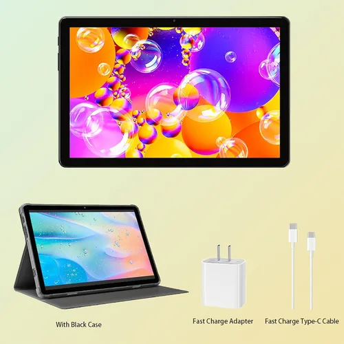 Vista 8 de Tablet Android de 10.1 pulgadas, tableta Android 15 para adultos con procesador Octa-Core, 12 GB de RAM 128 GB ROM (hasta 2 TB), pantalla de 1280 ×