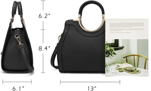 Vista 3 de LJOSEIND Bolsos de diseñador para mujer, bolsos de hombro estructurados
