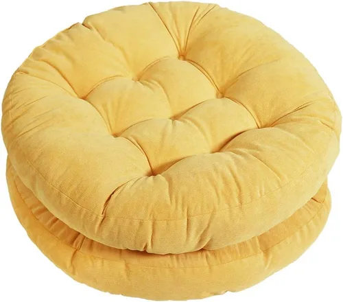 Vista 26 de Tiita Cojín de suelo de 22 pulgadas, cojín redondo para silla de exterior Redondo beige