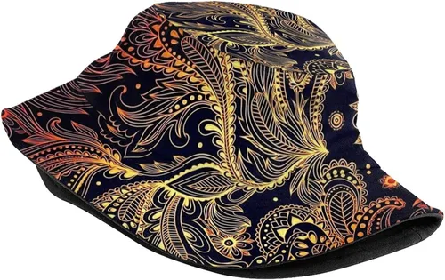 Vista 2 de Sombrero de pescador con estampado africano, cultura egipcia africana, gorra de pescador de verano, sombreros de sol para la playa para mujeres