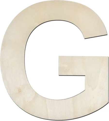 Vista 23 de Letra de madera A de 12 pulgadas de grosor, letra de madera grande sin terminar de 1/4 de pulgada de grosor para decoración de pared del hogar Letra