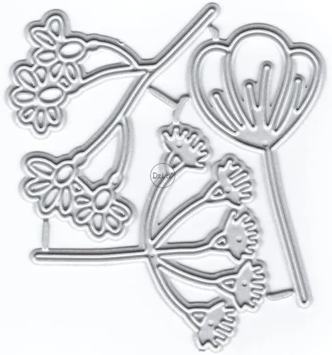 Vista 4 de DzIxY Troqueles de corte de metal de seis pétalos, flores, para hacer tarjetas, papel de gofrado, juegos de troqueles, álbum, plantillas