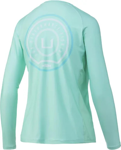 Vista 2 de HUK Pursuit - Camisa estándar de manga larga para mujer, protección solar, vidrio para playa, talla M