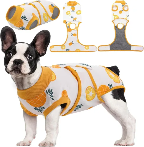 Vista 14 de Kuoser - Traje de recuperación posterior a la cirugía para perros y gatos, camisa profesional y vendaje de heridas abdominales, reemplaza collar