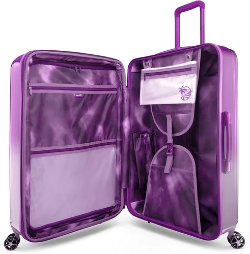 Vista 2 de Vacay Link Collection - Equipaje de viaje con ruedas giratorias expandibles, juego de 2 piezas (2028), Púrpura
