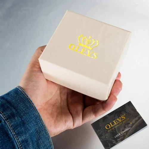 Vista 37 de OLEVS - Relojes de diamantes para hombres, relojes de vestir a prueba de agua, relojes analógicos de cuarzo de lujo con calendario de fecha y correa
