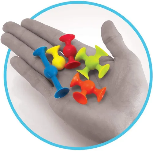 Vista 3 de Fat Brain Toys Mini Squigz - Mini Squigz - Juego de 30 piezas para construcción y construcción para edades de 5 a 9 años