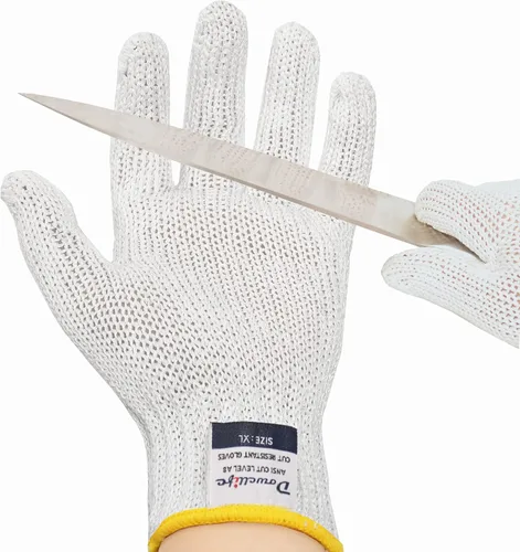 Vista 12 de Dowellife Guantes resistentes a los cortes A9 de máxima protección, guantes de cocina y chef de grado alimenticio para preparación de alimentos Gris