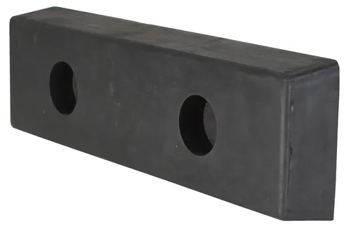 Vista 2 de Vestil B-516 Parachoques Moldeado Rectángulo de Caucho 16-1/8 In. x 4-29/32 In. x 2-1/8 In. Negro