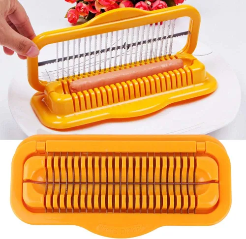 Vista 3 de Cortador de salchichas profesional para perros calientes, herramienta de cocina eficiente para perros calientes, salchichas, jamón, cortes fríos