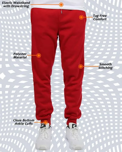 Vista 3 de Galaxy by Harvic Pantalones deportivos de vellón ajustados para hombre