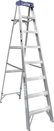 Vista 12 de LITE Escalera de aluminio de 4 pies con bandeja de herramientas, capacidad de carga de 250 libras, tipo I, LP-2111-04