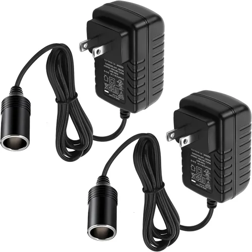 Vista 8 de Convertidor de 110V a 12V, adaptador de encendedor de cigarrillos para coche - Convertidor de CA a CC (110V-240V a 12V), adaptador de corriente