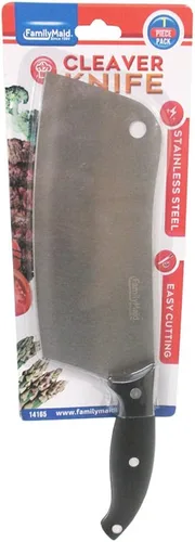 Vista 4 de Paquete de 2 cuchillos de carnicero de acero inoxidable de 7 pulgadas para carne, cocina profesional