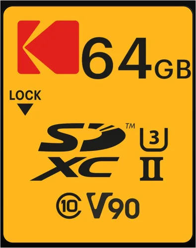Vista 4 de Kodak Tarjeta de memoria SDXC UHS-II U3 V90 Ultra Pro de 64 GB, velocidad de lectura de hasta 300 MB/s y velocidad de escritura de 270 MB/s