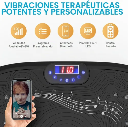 Vista 5 de AXV Vibration Plate Exercise Machine Whole Body Workout Music Vibrate Fitness Platform Lymphatic Drainage Machine for Weight Loss Shaping Toning