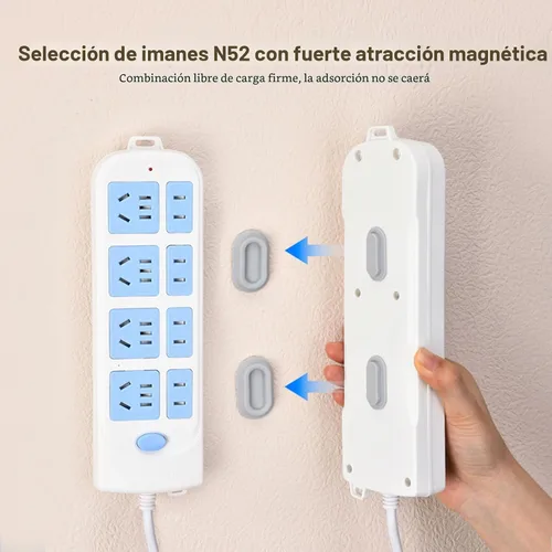 Vista 4 de XYOFUN Soporte magnético para control remoto de pared, 4 unidades, organizador autoadhesivo sin taladros para aire acondicionado y controles remotos