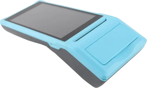 Vista 7 de Impresora de recibos de terminal de punto de venta Android, impresora de escáner de código de barras de mano de 2.283 in con pantalla de 5.5