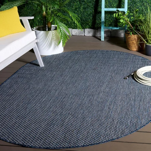 Vista 86 de SAFAVIEH Alfombra Lavable para Exteriores Colección Courtyard - 2'3" x 5', Azul Aqua y Gris, No Desprende Pelusa y Fácil Limpieza, Ideal para Patio