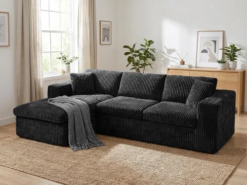 Vista 12 de Vongrasig Sofá modular sin hueso de 105 pulgadas para sala de estar, sofás modulares con diván en forma de L, cómodo sofá nube de espuma