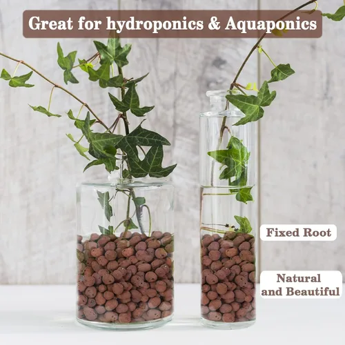 Vista 6 de Legigo 2 LB de piedras de arcilla Leca orgánicas para plantas, bolas de Leca 100% naturales de 4mm-16mm para plantas de interior, piedras de arcilla