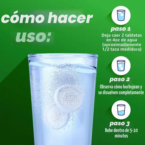 Vista 5 de Alka-Seltzer Plus tabletas efervescentes PowerFast Fizz para resfriado severo, alivio de síntomas de resfriado nocturno, 24