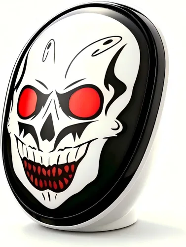 Vista 10 de Altavoz Bluetooth fantasma de Halloween, espeluznante y divertido Negro oscuro