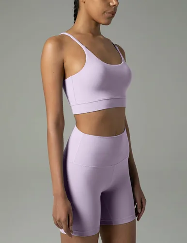 Vista 4 de Colorfulkoala Dreamlux - Sujetadores deportivos con tiras y lazo para mujer, diseño de impacto ligero, para entrenamiento y yoga