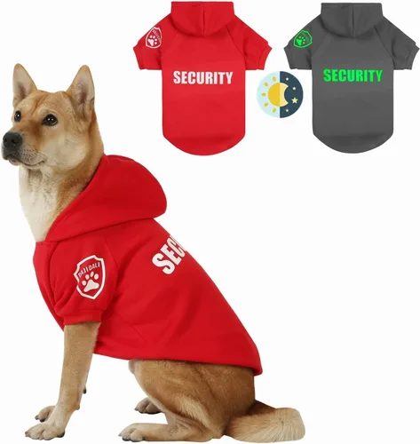 Vista 7 de Sudadera de seguridad con estampados que brillan en la oscuridad DAJIDALI - Ropa para perros - Sudadera de invierno - Chaqueta de suéter abrigada