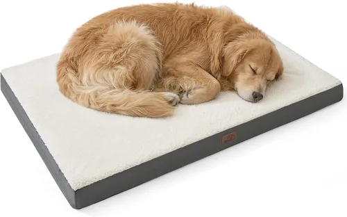 Vista 50 de Bedsure - Cama ortopédica pequeña para perros chicos, impermeable, con funda extraíble lavable, tapete de espuma con forma de huevera para mascotas