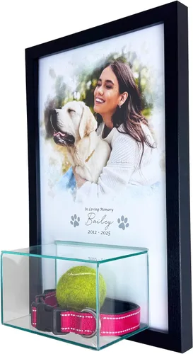 Vista 5 de Perfect Cases Vitrina conmemorativa para mascotas con impresión fotográfica de 8 x 10 y vitrina de 7 x 4 x 4