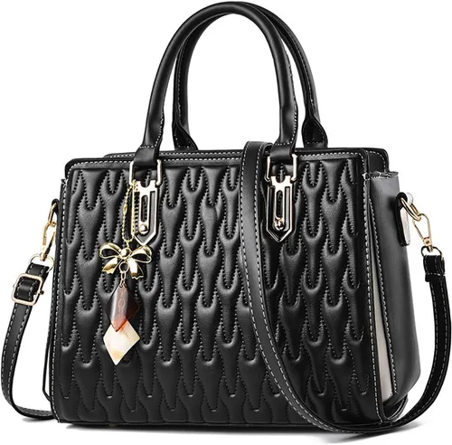 Vista 2 de Bolso tipo bandolera para mujer en cuero bolso de mano hobo bolso de mano de moda bolso de hombro bolso de mensajero bolso de cuero negro