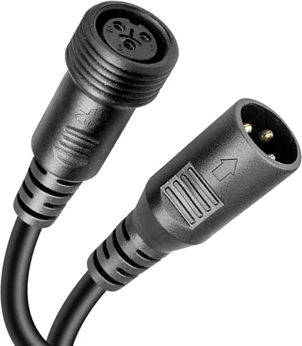 Vista 4 de Cable de cable de luces de escenario al aire libre, cable DMX aterproof de 3.3 ft/3.2 pies con XLR macho para luz Par LED impermeable usada por