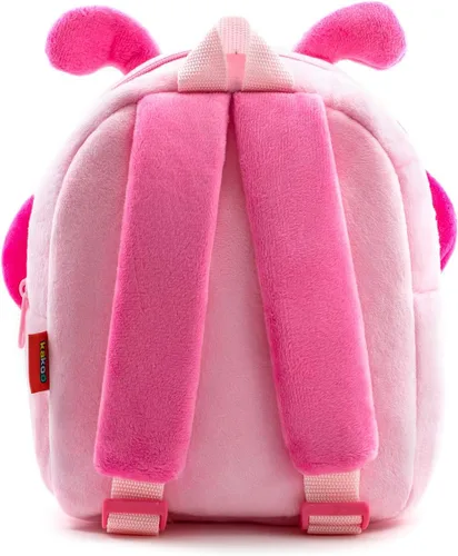 Vista 3 de Mochila con diseño de animales, animal de felpa, minibolsa de viaje para niño de 2-6 años, Rosado (Pink Butterfly)), B07SNTZL8P