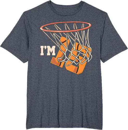 Vista 78 de Camiseta número 15 con temática de baloncesto para fiesta de cumpleaños, Negro, S