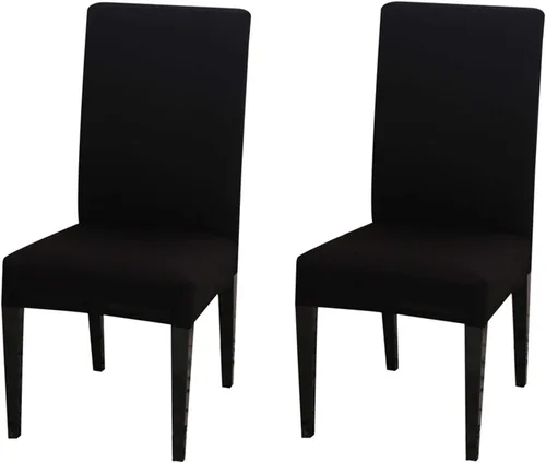 Vista 16 de Dimatic Paquete de 2 fundas elásticas de licra para sillas de comedor, extraíbles y lavables, fundas protectoras para sillas de comedor, cocina