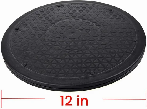 Vista 2 de Soporte giratorio resistente de 12 pulgadas con rodamientos de bolas de acero para monitor/TV/tocadiscos/Lazy Susan
